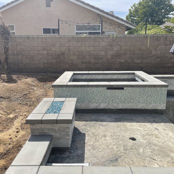 JDC Concrete - Fire pit and glass tile spa - General Contractors Near Me - Upland, California JDC Concrete - Fire pit and glass tile spa - General Contractors Near Me - Upland, California
