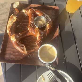 Barrel & Bushel - Hearth Pretzel With Cheese Sauce & Mustard - Bars Near Me - Tysons Corner, Virginia