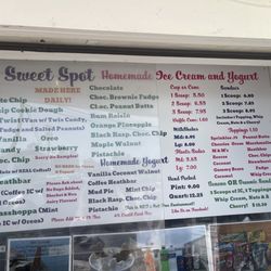 The Sweet Spot - Menu