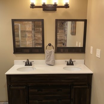Diamond Deck & Patio - a bathroom with two sinks and mirrors - Decks & Railing Near Me Diamond Deck & Patio - a bathroom with two sinks and mirrors - Decks & Railing Near Me