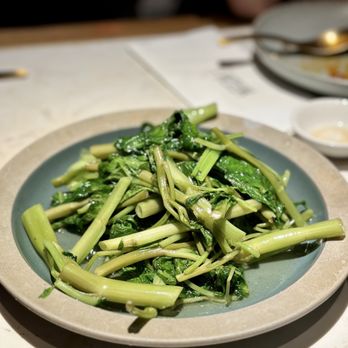 Cheli - Stir fired water spinach - Shanghainese Near Me - New York, New York Cheli - Stir fired water spinach - Shanghainese Near Me - New York, New York