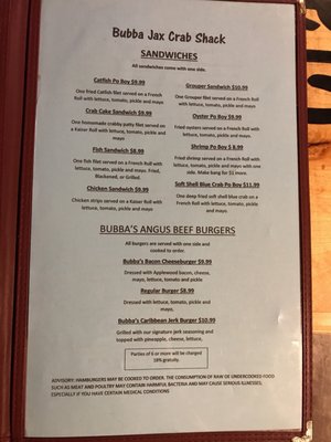 Menu photo 4 Bubba Jax Crab Shack Valdosta, GA
