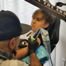 Tattoo Bam Bam starting on my son's first tattoo Tattoo Bam Bam starting on my son's first tattoo