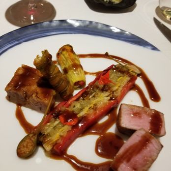 La Côte Saint-Jacques & Spa***** - Veal bottom right, short ribs higher left - French Near Me - Joigny, 89
