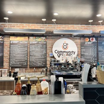 Community Grounds - a coffee shop counter and menus - Coffee & Tea Near Me - Atlanta, Georgia Community Grounds - a coffee shop counter and menus - Coffee & Tea Near Me - Atlanta, Georgia