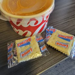 Jason's Deli - BOWL of tomato soup with crackers