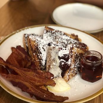 The Speckled Egg PGH - Brown Butter French Toast, with a side of bacon! - Breakfast & Brunch Near Me - Pittsburgh, Pennsylvania