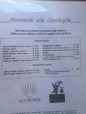 Menu photo 1 Alla Conchiglia Venezia, UD