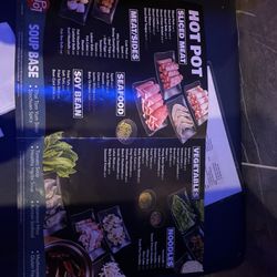 KPOT Korean BBQ & Hot Pot - The hotpot menu
