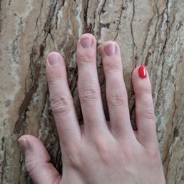 My 'gel manicure' one week later My 'gel manicure' one week later