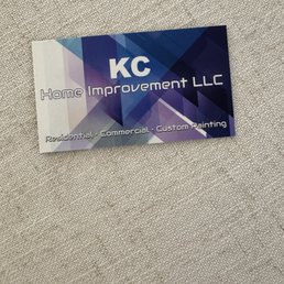 KC Home Improvement business card KC Home Improvement business card