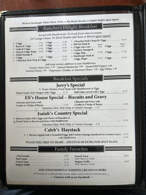 Menu photo 4 McCrae's Country Cafe Gresham, OR