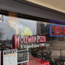 Exterior outside entrance of Wolfman Pizza - Charlotte - Super cool front sign! - Charlotte, North Carolina Exterior outside entrance of Wolfman Pizza - Charlotte - Super cool front sign! - Charlotte, North Carolina