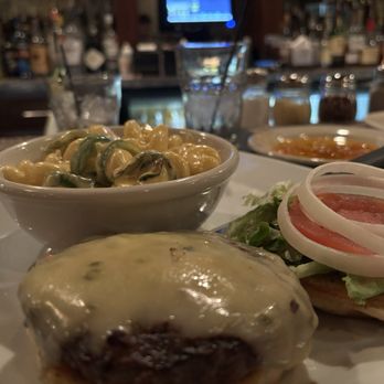 Freudy's Bar and Grille - Burger with jalapeño mac and cheese side - New American Near Me - Canton, Ohio Freudy's Bar and Grille - Burger with jalapeño mac and cheese side - New American Near Me - Canton, Ohio