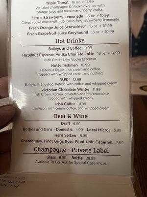 Menu photo 6 Victorian Cafe Bend, OR