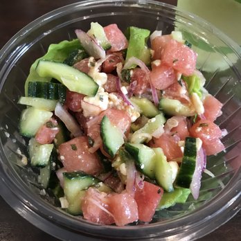 Tea-licious Cafe - Watermelon, cucumber, onion, and feta salad - Coffee & Tea Near Me - Kailua-Kona, Hawaii Tea-licious Cafe - Watermelon, cucumber, onion, and feta salad - Coffee & Tea Near Me - Kailua-Kona, Hawaii