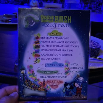 Oogie Boogie Bash Disney Halloween Party - Dessert menu - Amusement Parks Near Me - Anaheim, California Oogie Boogie Bash Disney Halloween Party - Dessert menu - Amusement Parks Near Me - Anaheim, California