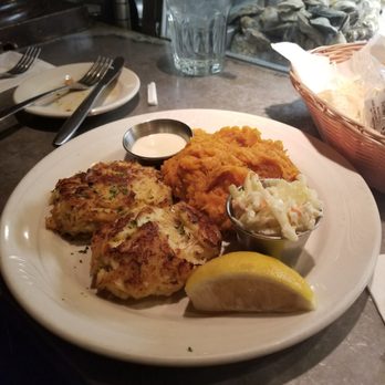 Blue Point Grill - Crab cakes. No filler. Plenty of lump crab and mashed sweet potatoes - Seafood Near Me - Princeton, New Jersey