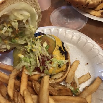 Original Hamburger Works - Big one burger with fries - Burgers Near Me - Phoenix, Arizona Original Hamburger Works - Big one burger with fries - Burgers Near Me - Phoenix, Arizona