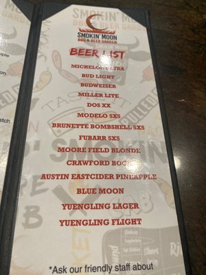 Menu photo 2 Smokin’ Moon BBQ & Beer Garden Pharr, TX Menu photo 2 Smokin’ Moon BBQ & Beer Garden Pharr, TX