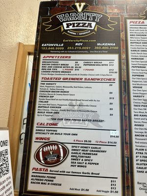 Menu photo 3 Varsity Pizza and Wings Roy, WA