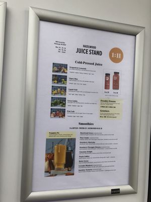 Menu photo 1 1:11 Hazelwood Juice Stand Pittsburgh, PA Menu photo 1 1:11 Hazelwood Juice Stand Pittsburgh, PA