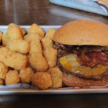 AJ Bombers - The "Milwaukee" with tots - Burgers Near Me - Milwaukee, Wisconsin