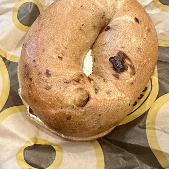 Einstein Bros. Bagels - Cream cheese slathered in the inside - Bagels Near Me - Cedar Park, Texas