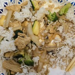 Shaw Lee Japanese and Chinese Restaurant - #shawlee in Wis Rapids actually calls this "Hibachi". Terrible customer service, they actually argued with me that this is good. GROSS!!!