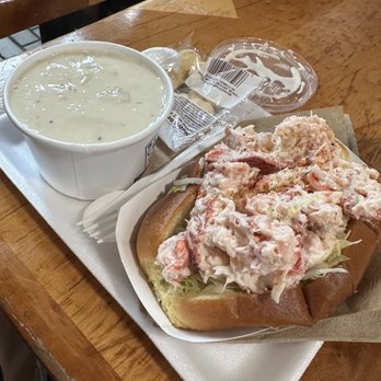 Boston Chowda - Cold Maine Lobster Salad Roll Special with chowder - Seafood Near Me - Boston, Massachusetts Boston Chowda - Cold Maine Lobster Salad Roll Special with chowder - Seafood Near Me - Boston, Massachusetts
