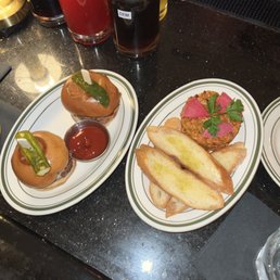 Sliders and salmon tartare