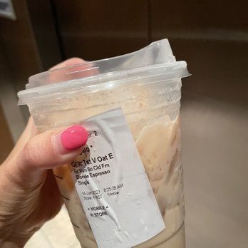 Starbucks - Paid for extra sweet cream foam. Got none. - Coffee & Tea Near Me - Irvine, California