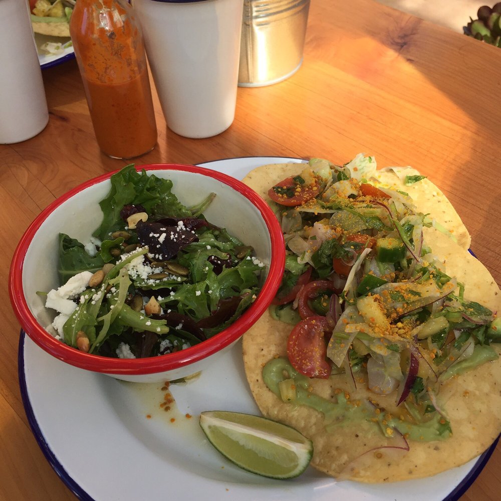 Mas Masa - Ceviche tostada with side salad ($13). - Mexican Near Me - Fairfax, California Mas Masa - Ceviche tostada with side salad ($13). - Mexican Near Me - Fairfax, California