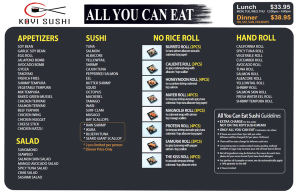 Menu photo 7 Koyi Sushi Costa Mesa, CA