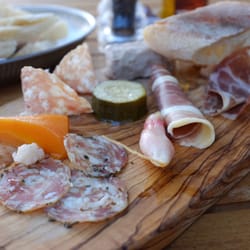 Brasserie Blanc - Charcuterie (Bayonne ham, Rosette de Lyon salami, pork rillettes, Coppa, herbed Saboyard sausage, pickles)