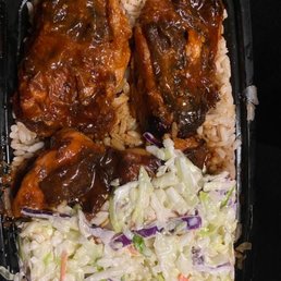 Bbq Chicken, Coslaw and Rice