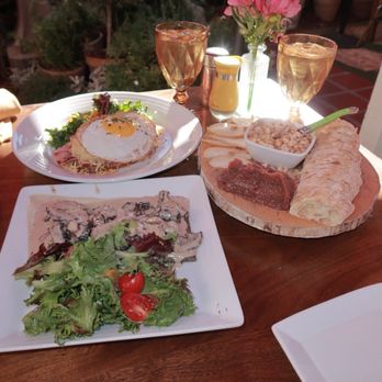 FARM - Poulet a La Crème, Croque Madame, and Baked Brie - French Near Me - Palm Springs, California