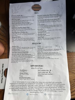 Menu photo 5 Tonic Washington, DC, DC Menu photo 5 Tonic Washington, DC, DC