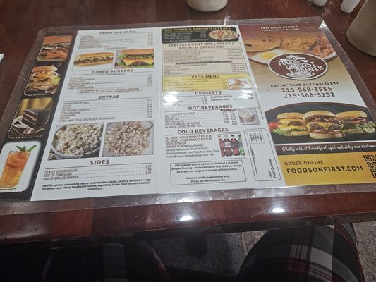 Menu photo 1 Foods On First Philadelphia, PA Menu photo 1 Foods On First Philadelphia, PA