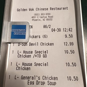 Golden Wok Chinese Restaurant - Decent prices - Chinese Near Me - Phoenix, Arizona
