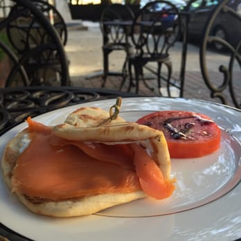 Green Pear Cafe - Naan with salmon and dill sour cream - Breakfast & Brunch Near Me - Hoboken, New Jersey