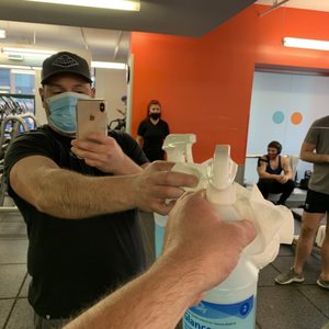 Photo of Blink Fitness - Noho - New York, NY, United States. Me having to clean mirrors Joel and staff refused to do. Very argumentative.