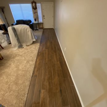 Rubio’s Flooring - Beautiful brown wood plank tile 6x36 inches - Flooring Near Me