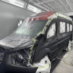 Scottsbluff Body & Paint - Extra tall paint booth for vans.