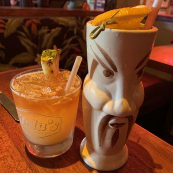 Hula's Island Grill - Hula's Mai Tai (left) and Dr. Funk (right) - Asian Fusion Near Me - Monterey, California Hula's Island Grill - Hula's Mai Tai (left) and Dr. Funk (right) - Asian Fusion Near Me - Monterey, California