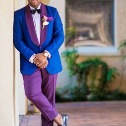 BookATailor - Our client based out of Houston dresses in a tuxedo for his wedding.