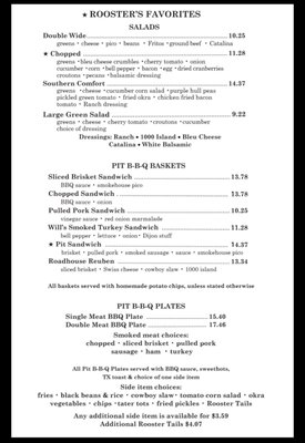 Menu photo 3 Rooster's Roadhouse Denton, TX Menu photo 3 Rooster's Roadhouse Denton, TX