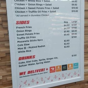 Rokstar Chicken Douglaston - Menu 2 - Chicken Shop Near Me - Douglaston, New York