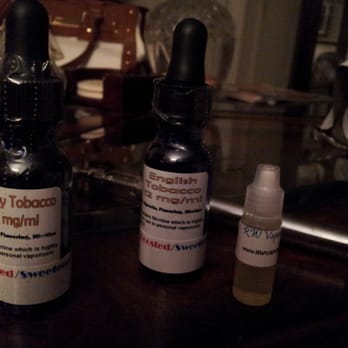 RW Vapors - My favorite vape liquid English tobacco and one I plan to try Honey tobacco.  The small bottle is a free sample. - Vape Shops Near Me - Batavia, New York