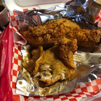 Randys Chicken And Waffles - Smothered fried fish - Soul Food Near Me - Lancaster, California Randys Chicken And Waffles - Smothered fried fish - Soul Food Near Me - Lancaster, California